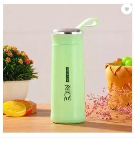 Insulated Stainless Steel Vacuum Flask with Silicone Strap (400ml)