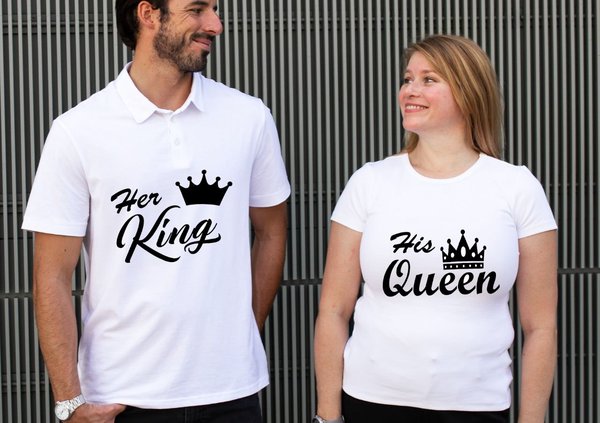 Couple Shirts — Her King & His Queen (Crown Edition)