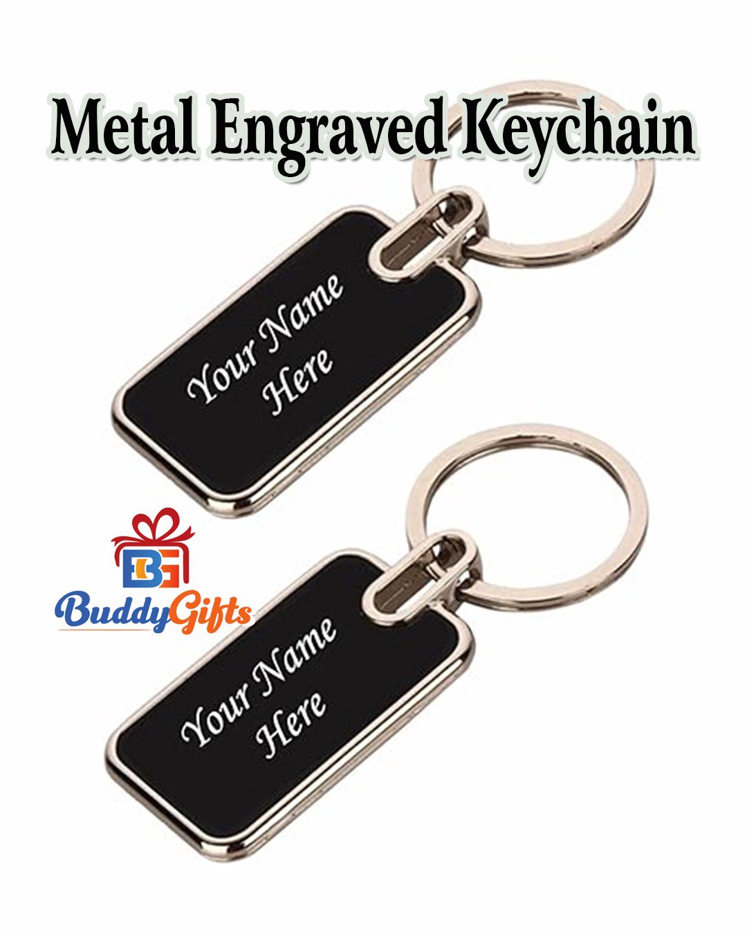 Custom Dual-Sided Metal Keychain (Drive Safe & Number Plate)