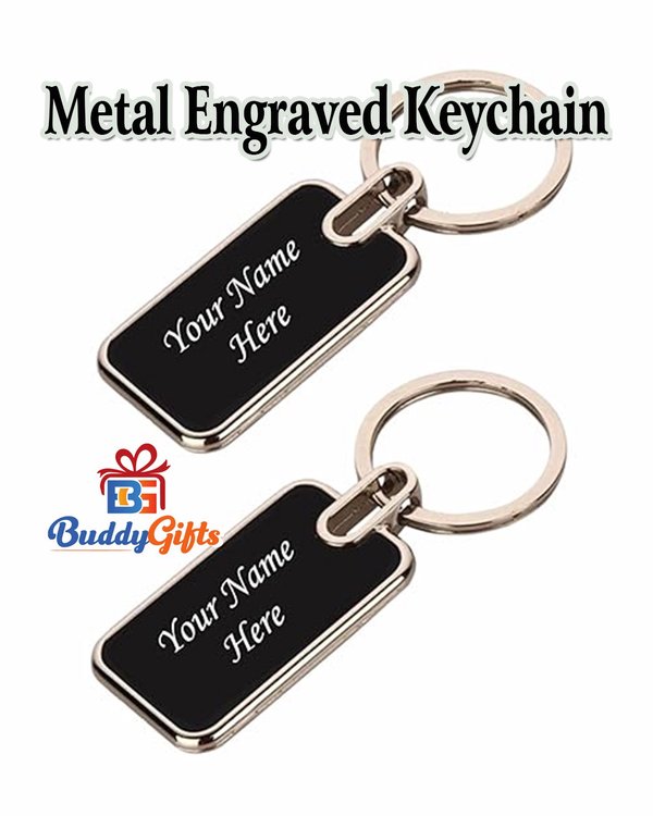 Custom Dual-Sided Metal Keychain (Drive Safe & Number Plate)