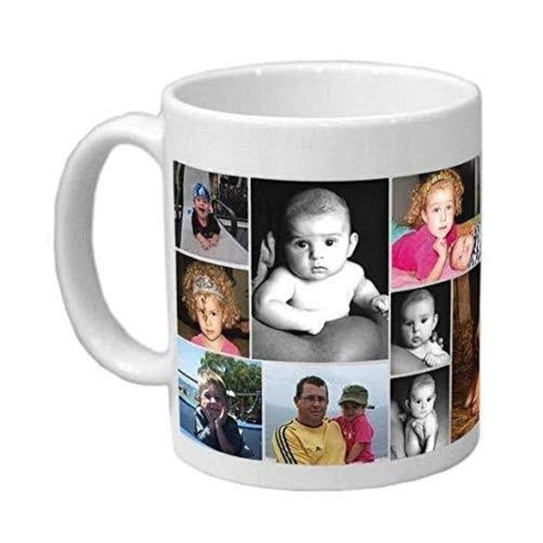 Personalised Photo Collage Ceramic Mug (Dual Tone & Handles)