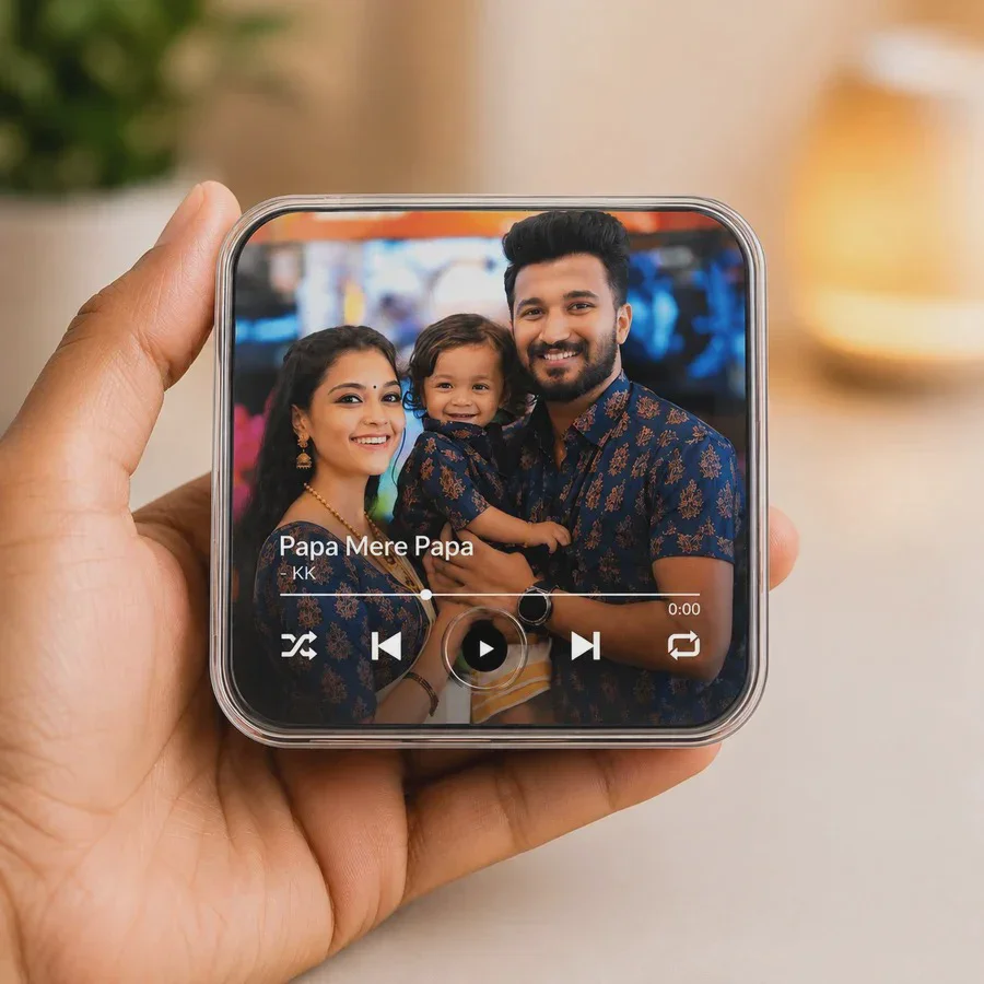 Personalised "Papa Mere Papa" Digital Video Motion Frame for Dad