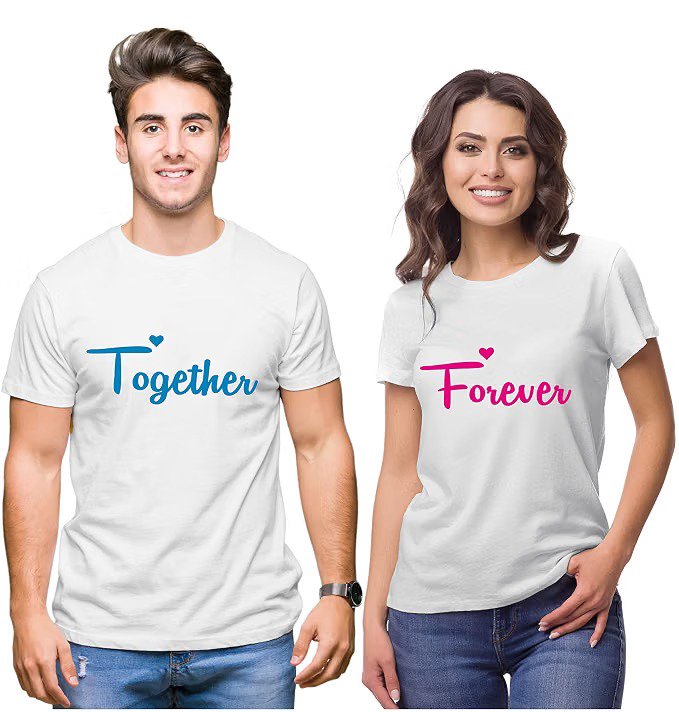 Couple Shirts — Together Forever Script