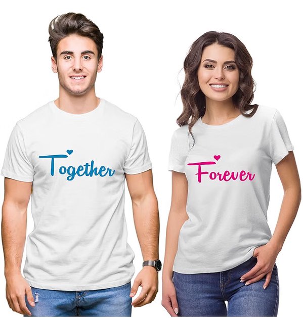 Couple Shirts — Together Forever Script