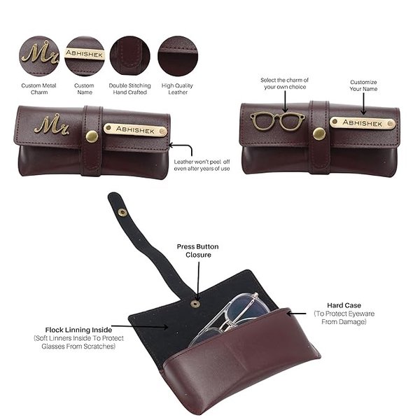 Personalised Leather Eyewear & Sunglasses Hard Case