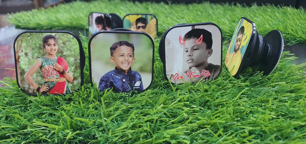 Custom Photo Square Collapsible Phone Grip & Stand