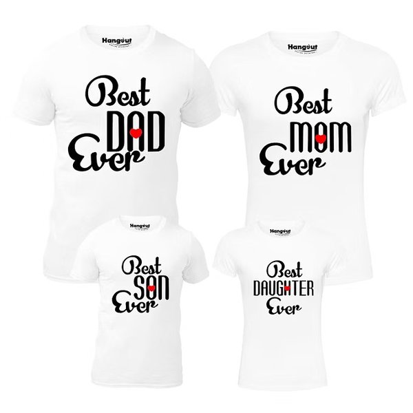 Family Matching T-Shirts — Best Dad Mom Son Daughter Ever