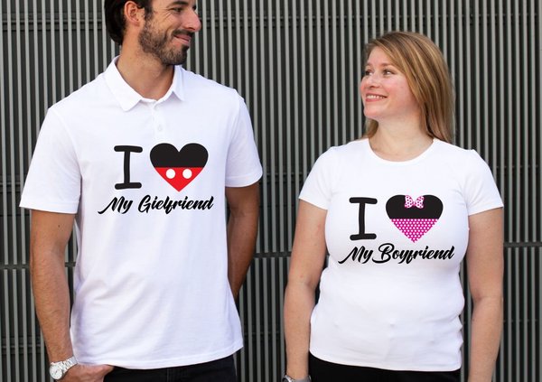 Couple Shirts — I Love My Girlfriend & I Love My Boyfriend