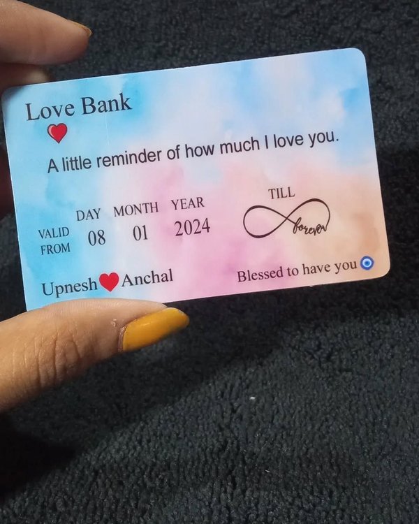Personalised Love Bank ATM Wallet Card