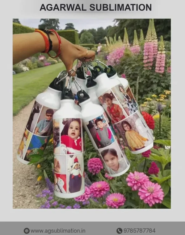 Personalised 360° Photo Collage Aluminium Sports Sipper Bottle (750ml)