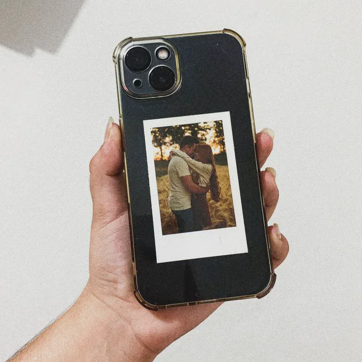 Mini Retro Polaroid Couple Photo Prints for Clear Phone Cases (Pack of Prints)