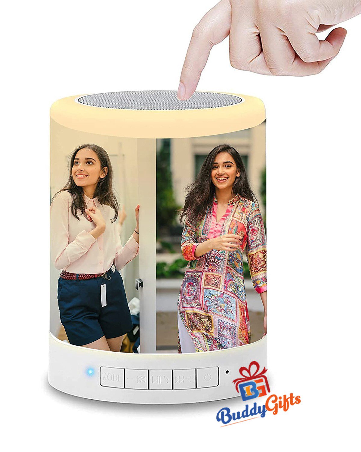 Personalised Smart Touch Bluetooth Speaker Night Lamp