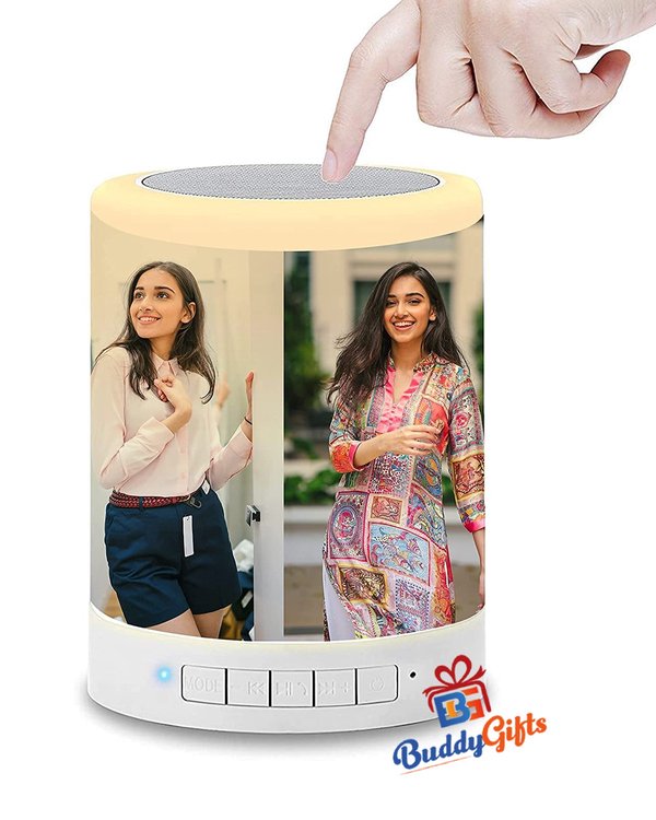 Personalised Smart Touch Bluetooth Speaker Night Lamp