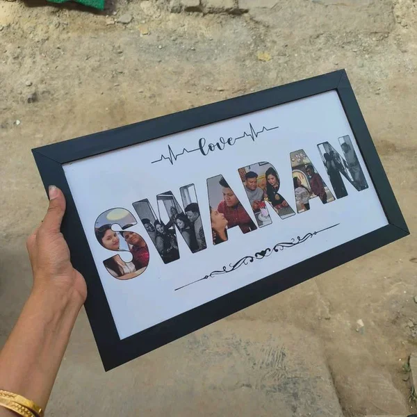 Personalised Custom Name Cutout Wall Collage Photo Frame