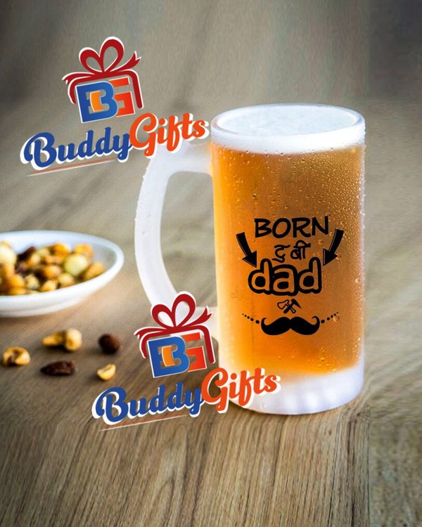 Personalised Father's Day Heavy Glass Beer Mug (470ml)