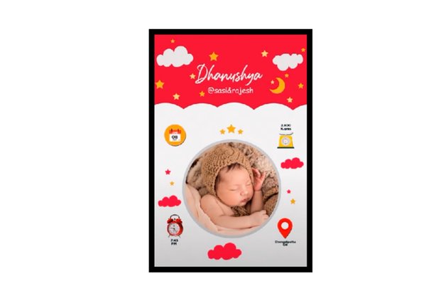 Personalised Newborn Baby Milestone & Birth Stat Photo Frame