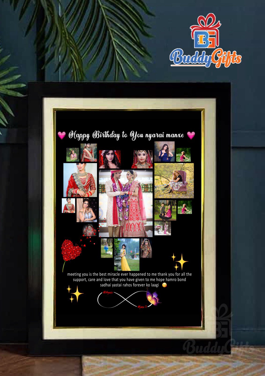 Personalised Family Tribute Collage Wall Photo Frame