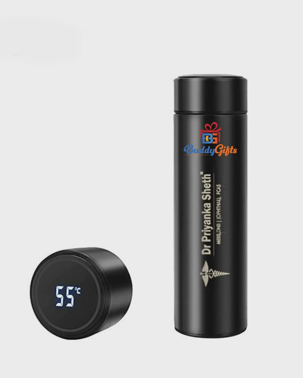 Personalised Smart LED Temperature Display Vacuum Bottle (500ml)