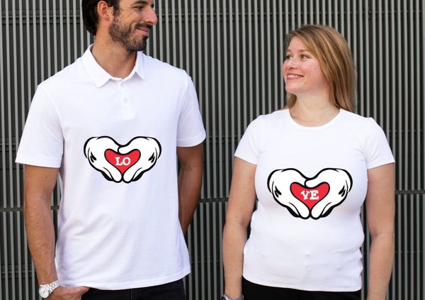 Couple Shirts — LO-VE Heart Hands Design