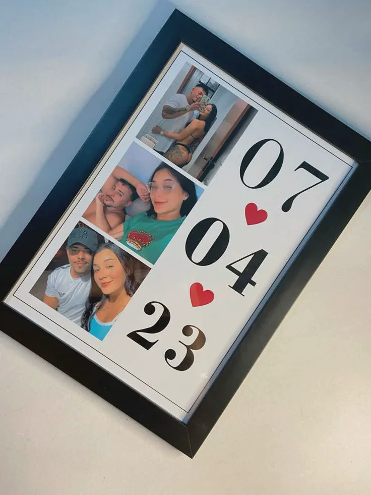 Personalised Relationship Date Milestone Couple Collage Frame