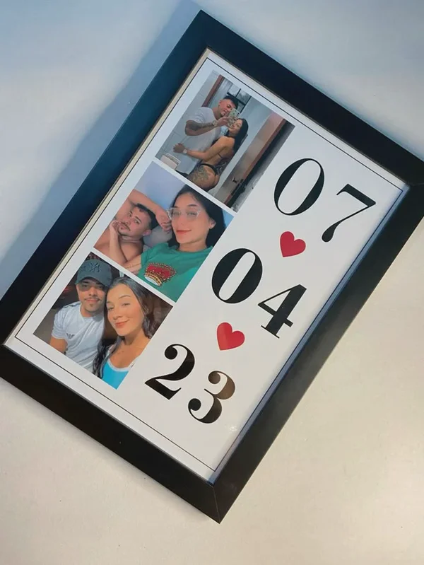 Personalised Relationship Date Milestone Couple Collage Frame
